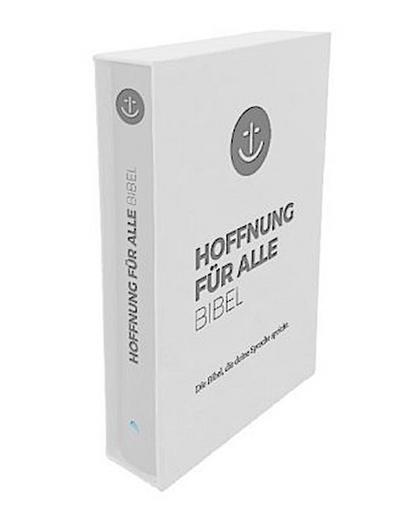 Hoffnung für alle. Die Bibel - "White Hope Geschenkbibel" - Großformat mit Blindprägung im weißen Schuber
