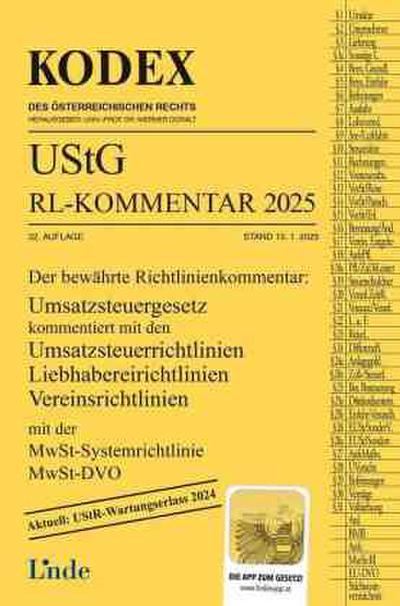 KODEX UStG-Richtlinien-Kommentar 2025