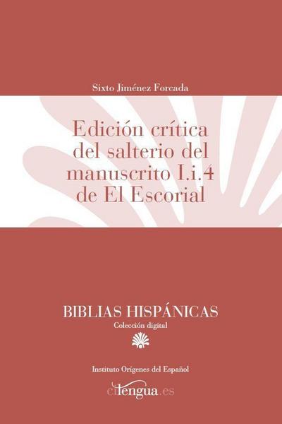 Jiménez Forcada, S: Edición crítica del salterio del manuscr