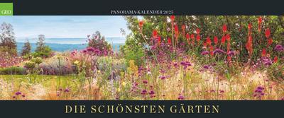 GEO - Panorama: Die schönsten Gärten 2025 Wandkalender - atemberaubenden Gartenlandschaften, extra breit 120x50 cm, mit exquisiten Gartenfotografien