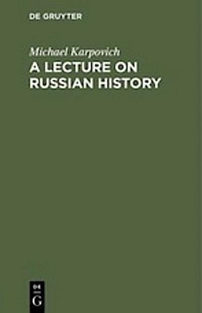 A Lecture on Russian History