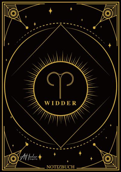 Edles Notizbuch  Sternzeichen Widder | Designed by Alfred Herler