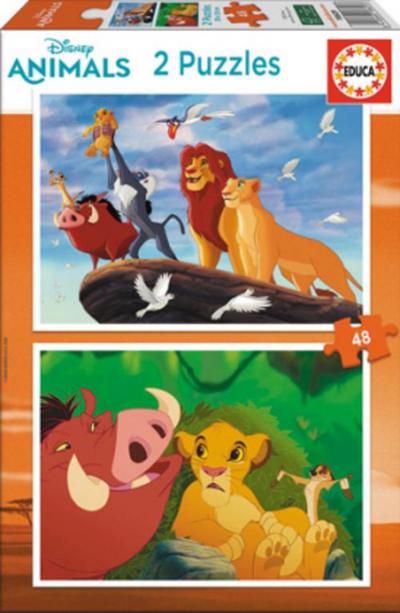 Educa - Disney - Der König der Löwen - Puzzle 2x48 Teile