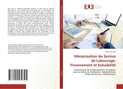 Mécanisation du Service de Labourage: Financement et Solvabilité