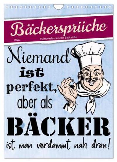 Bäckersprüche (Wandkalender 2026 DIN A4 hoch), CALVENDO Monatskalender