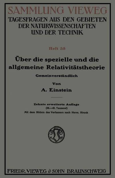 Über die spezielle und die allgemeine Relativitätstheorie
