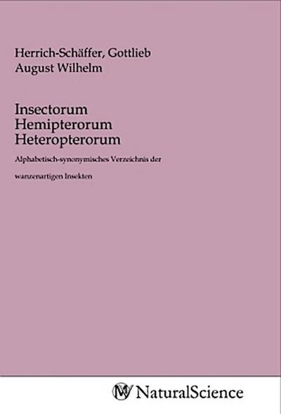 Insectorum Hemipterorum Heteropterorum