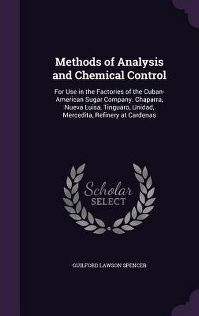 Methods of Analysis and Chemical Control