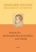 System der philosophischen Rechtslehre und Politik