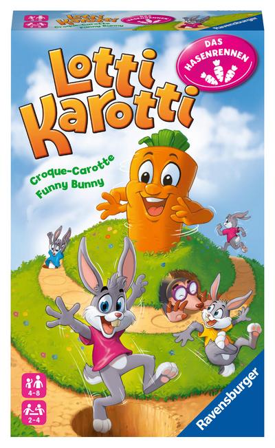 Ravensburger 20962 - Lotti Karotti, das Hasenrennen - Mitbringspiel für Kinder und Familien ab 4 Jahren