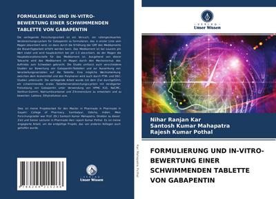 FORMULIERUNG UND IN-VITRO-BEWERTUNG EINER SCHWIMMENDEN TABLETTE VON GABAPENTIN