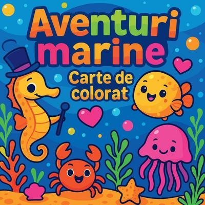 Aventuri marine - Carte de colorat pentru copii