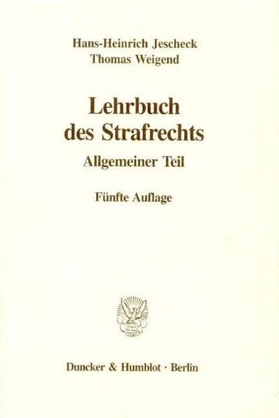 Lehrbuch des Strafrechts