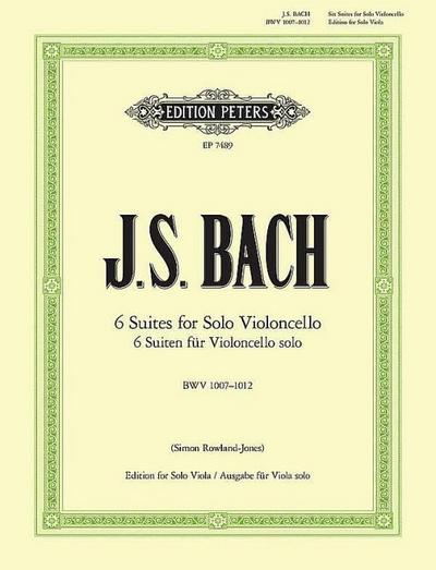6 Suites for Solo Violoncello BWV1007-1012 (for Viola)