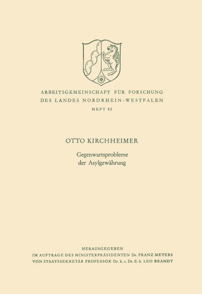 Gegenwartsprobleme der Asylgewährung