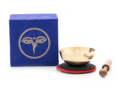Klangschalen-Set in Box Mini blau Augen Buddhas