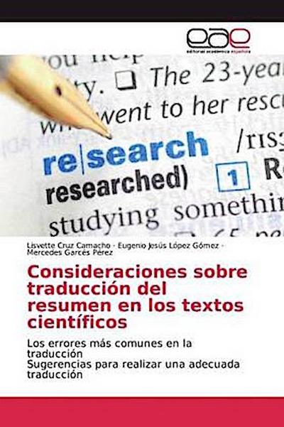 Consideraciones sobre traducción del resumen en los textos científicos