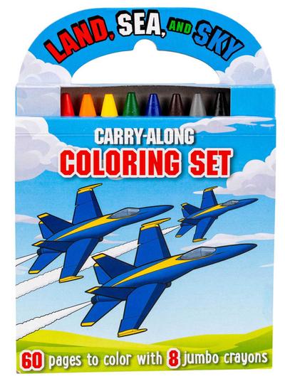 Land, Sea, and Sky: Carry-Along Coloring Set