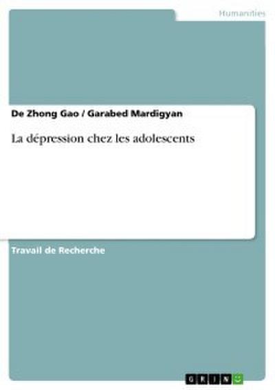 La dépression chez les adolescents