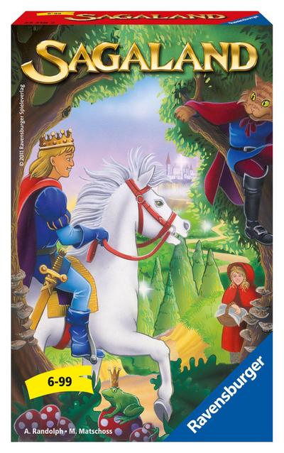 Ravensburger 23318 - Sagaland, Mitbringspiel für 2-4 Spieler, Kinderspiel ab 6 Jahren, kompaktes Format, Reisespiel, Brettspiel