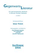 Gegenwartsliteratur. Ein Germanistisches Jahrbuch /A German Studies Yearbook / 11/2012