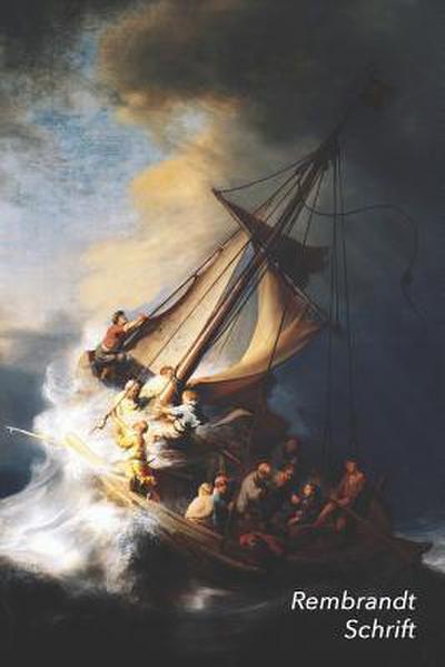 Rembrandt Schrift: Storm op het meer van Galilea Ideaal Voor School, Studie, Recepten of Wachtwoorden Stijlvol Notitieboek voor Aantekeni