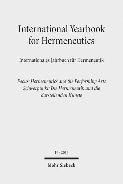 International Yearbook for Hermeneutics / Internationales Jahrbuch für Hermeneutik