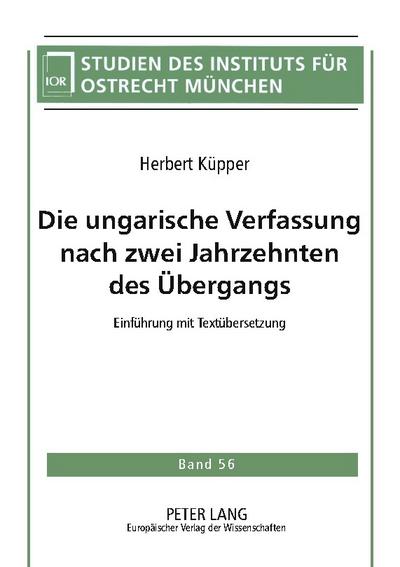 Die ungarische Verfassung nach zwei Jahrzehnten des Übergangs