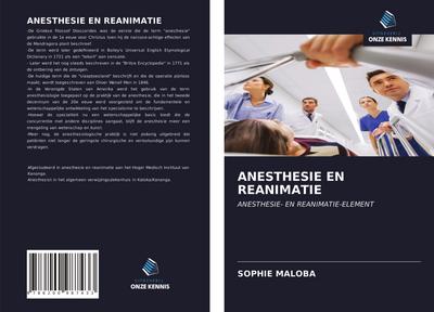 ANESTHESIE EN REANIMATIE
