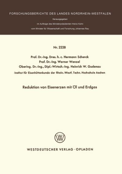 Reduktion von Eisenerzen mit Öl und Erdgas