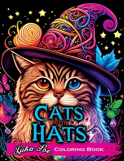 Cats with Hats Coloring Book