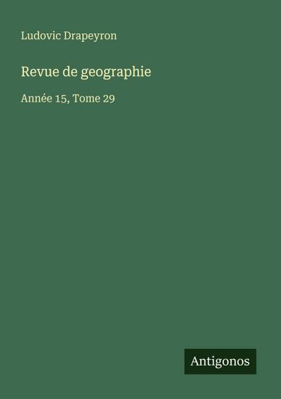 Revue de geographie