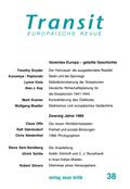 Transit 38. Europäische Revue