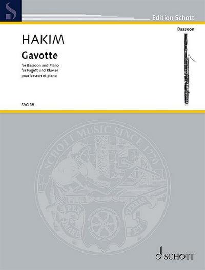 Gavottefür Fagott und Klavier