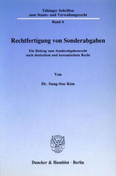 Rechtfertigung von Sonderabgaben.