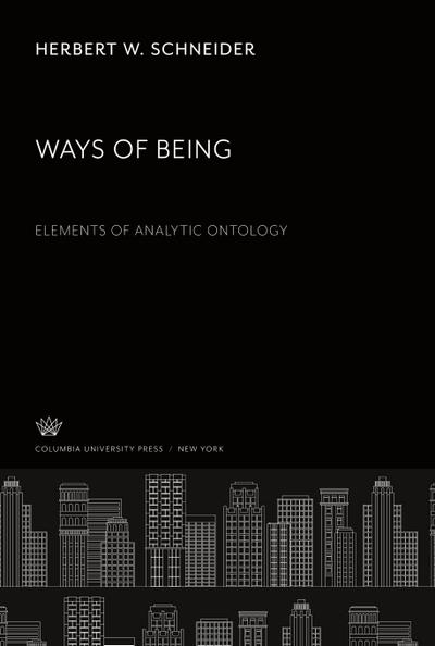 Ways of Being. Elements of Analytic Ontology