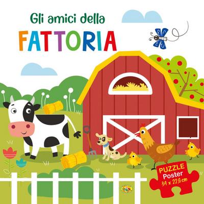 Gli amici della fattoria. Puzzle poster
