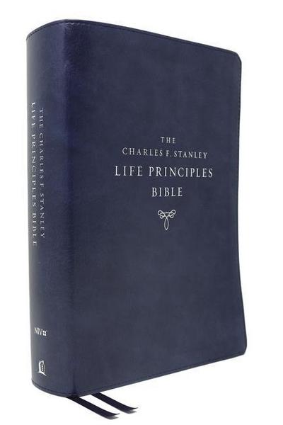 Niv, Charles F. Stanley Life Principles Bible, 2nd Edition, Leathersoft, Blue, Comfort Print
