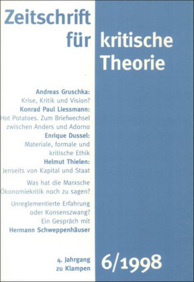 Zeitschrift für kritische Theorie, Heft 6