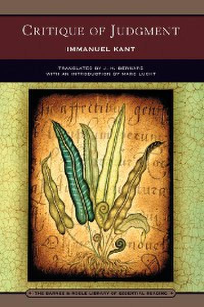 Critique of Judgment (Barnes & Noble Library of Essential Reading)