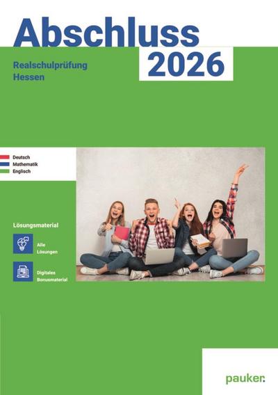 Abschluss 2026 - Realschule Hessen - Lösungsband - Deutsch, Mathe und Englisch