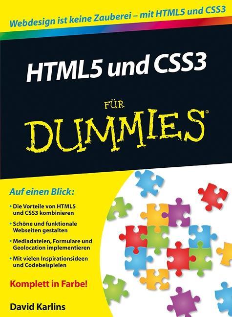 HTML5 und CSS3 für Dummies David Karlins - Afbeelding 1 van 1