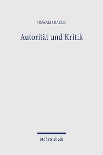 Autorität und Kritik