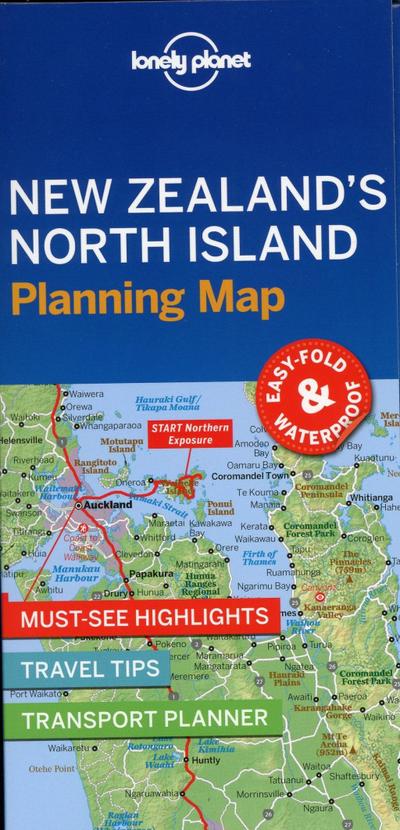 Lonely Planet New Zealand’s North Island Planning Map