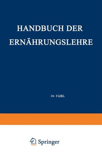 Handbuch der Ernährungslehre