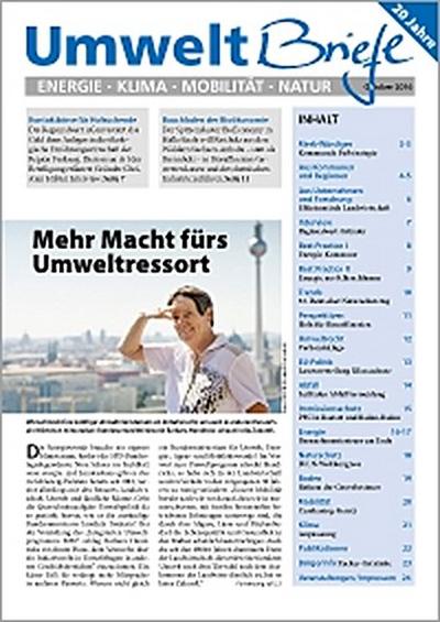 Zeitschrift UmweltBriefe Heft Oktober 2016