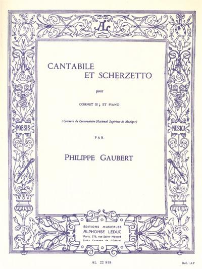 Cantabile et Scherzettopour trompette et piano