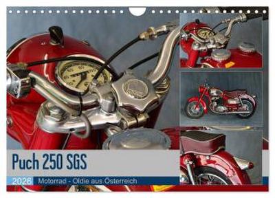 Puch 250 SGS Motorrad - Oldie aus Österreich (Wandkalender 2026 DIN A4 quer), CALVENDO Monatskalender