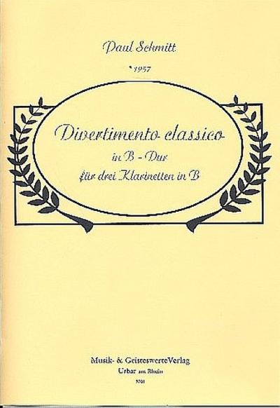 Divertimento classico B-Durfür 3 Klarinetten
