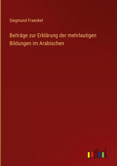 Beiträge zur Erklärung der mehrlautigen Bildungen im Arabischen